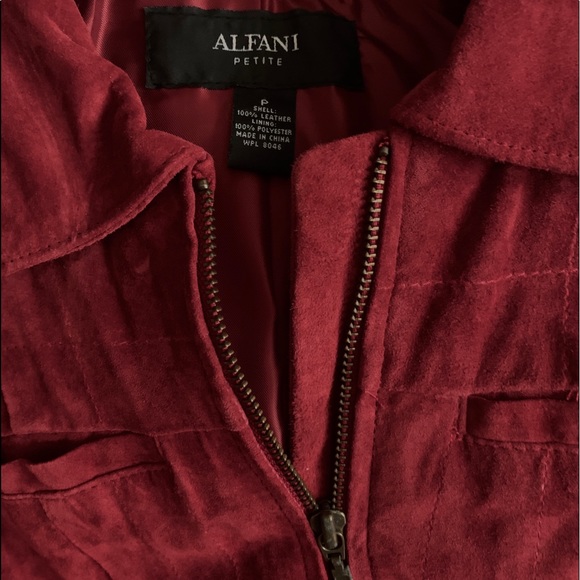 ALFANI SUEDE Zip up jacket ❤️ 100% leather/suede. - Picture 2 of 4